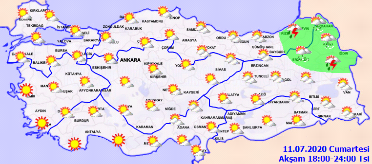 Meteoroloji saat vererek o bölgelerimizi uyardı