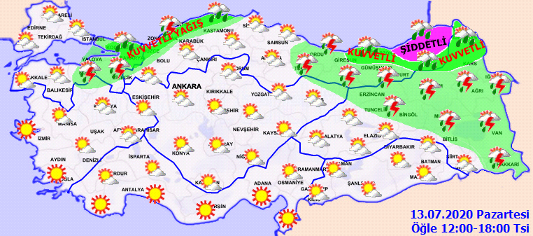 Meteoroloji'den o bölgeler için kuvvetli yağış uyarısı