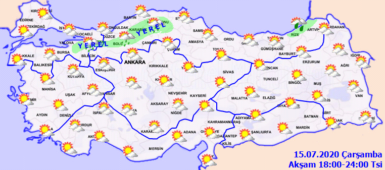 Meteoroloji'den gök gürültülü sağanak uyarısı
