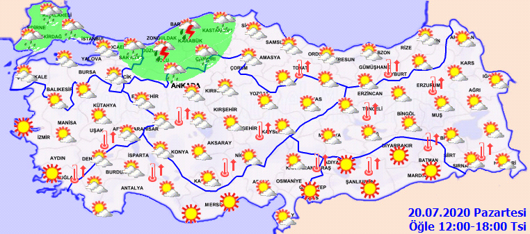 Meteoroloji'den gök gürültülü sağanak yağış uyarısı!