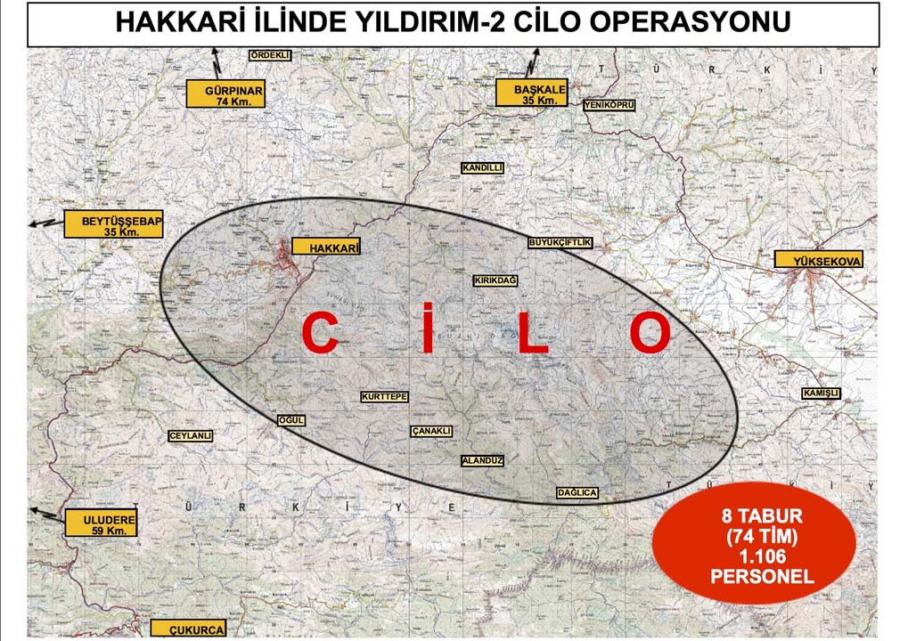 İçişleri Bakanlığı açıkladı: Yıldırım-2 Cilo Operasyonu başladı