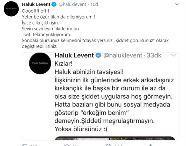 Haluk Levent'in Pınar Gültekin paylaşımı tepki topladı!