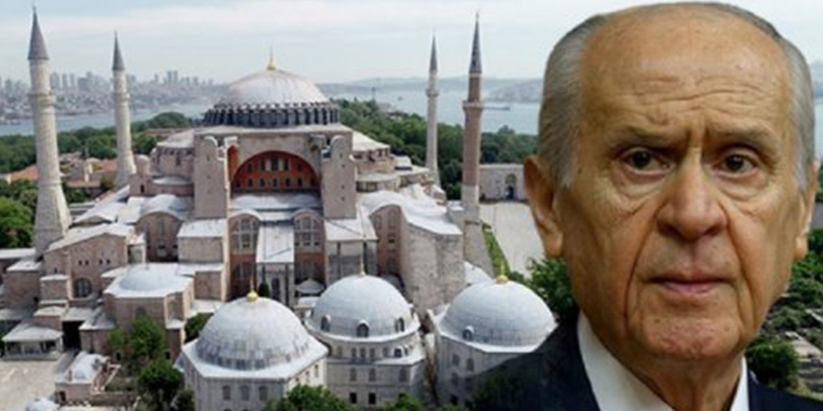 Erdoğan ve Bahçeli Ayasofya'da incelemelerde bulundu