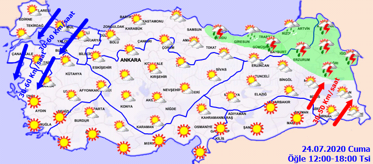 Meteoroloji o iller için uyarıyı verdi! Gök gürültülü sağanak yağışlar geliyor