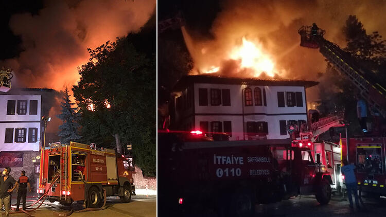 Safranbolu'da bulunan tarihi konaklarda yangın paniği!
