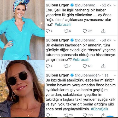 Gülben Ergen'den Ebru Şallı'ya destek mesajı!