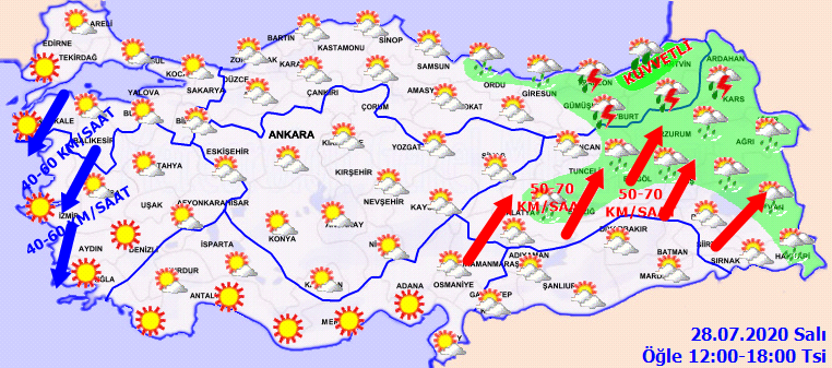 Meteoroloji uyardı: O illerde gök gürültülü sağanak etkili olacak
