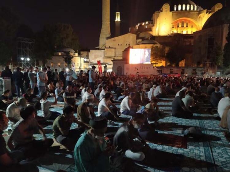 Ayasofya'da Kurban Bayramı namazı kılındı! Tarihi anlar