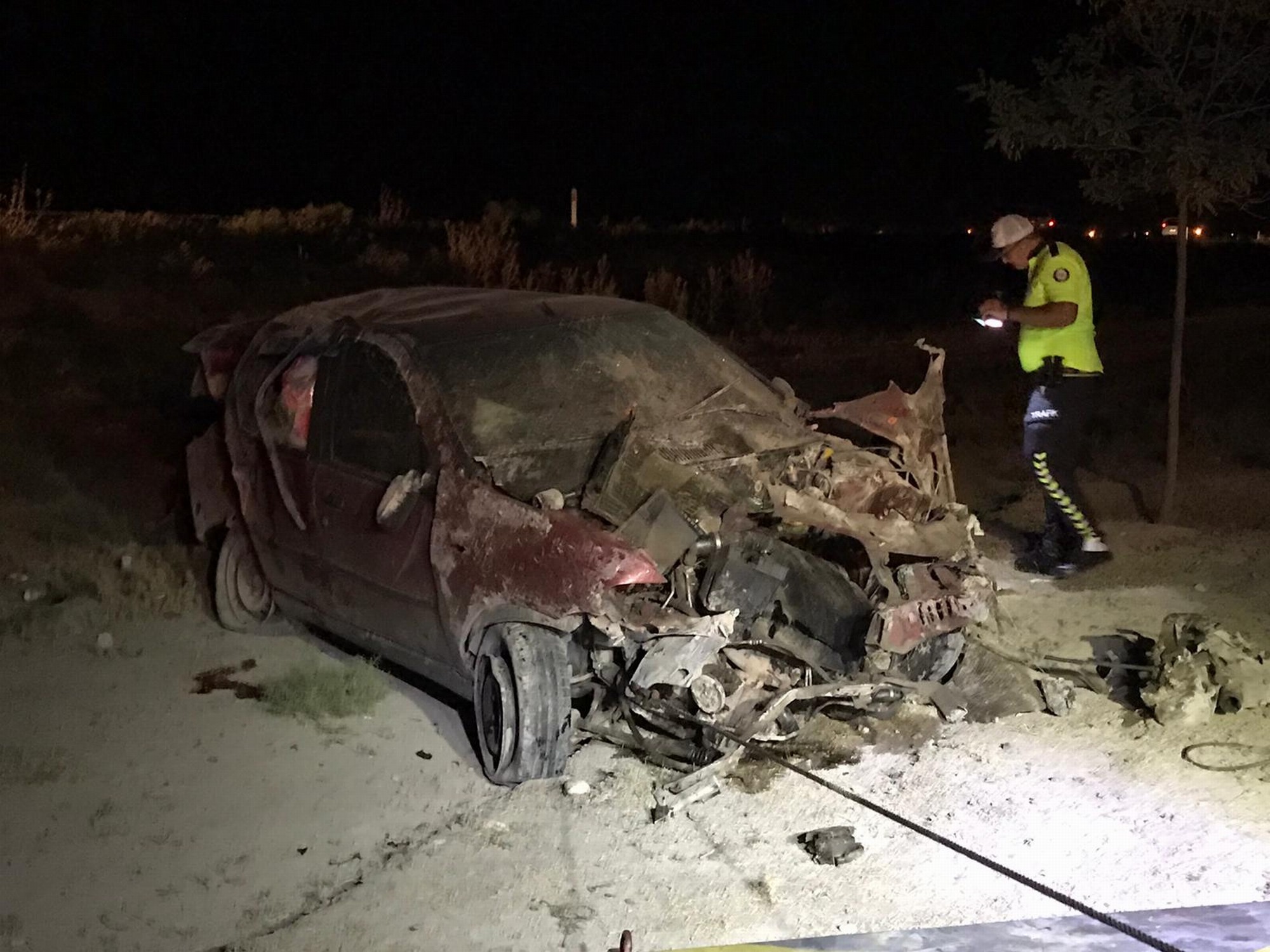 Feci kaza: Otomobil takla attı,1 ölü , 4 yaralı !