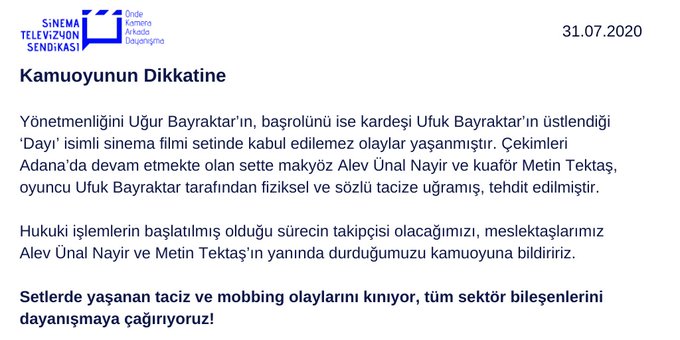 Ünlü oyuncu Ufuk Bayraktar hakkında taciz ve şiddet iddiaları!
