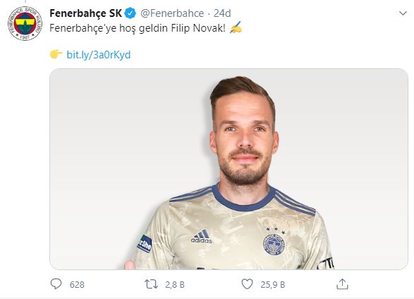 Fenerbahçe'den Filip Novak transferine ilişkin açıklama