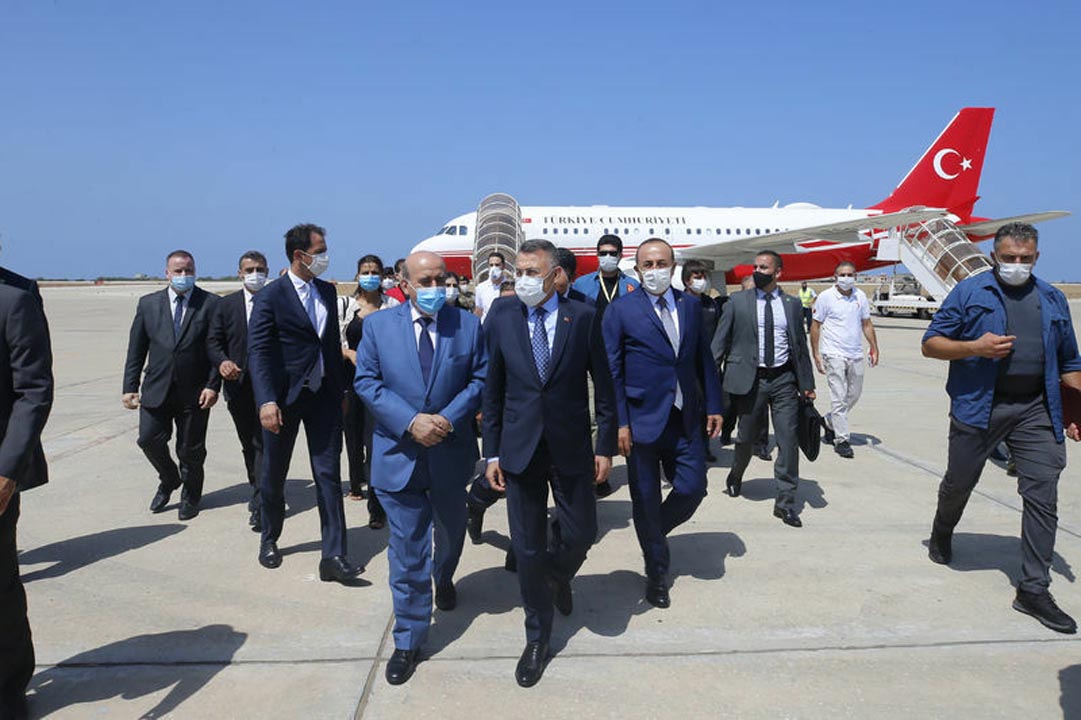 Oktay ve Çavuşoğlu Beyrut'ta: Sonuna kadar yanındayız