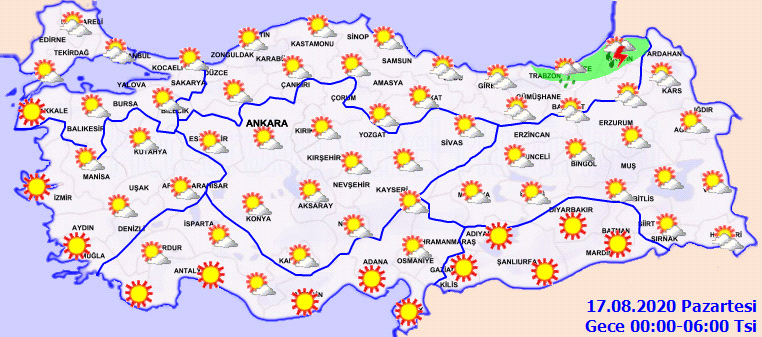 Meteorolojiden o illerimiz için sağanak uyarısı