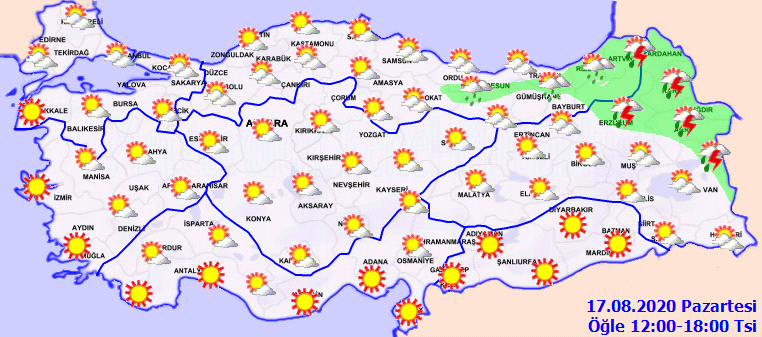 Meteorolojiden uyardı! O illerdeki gök gürültülü sağanak yağışlara dikkat!