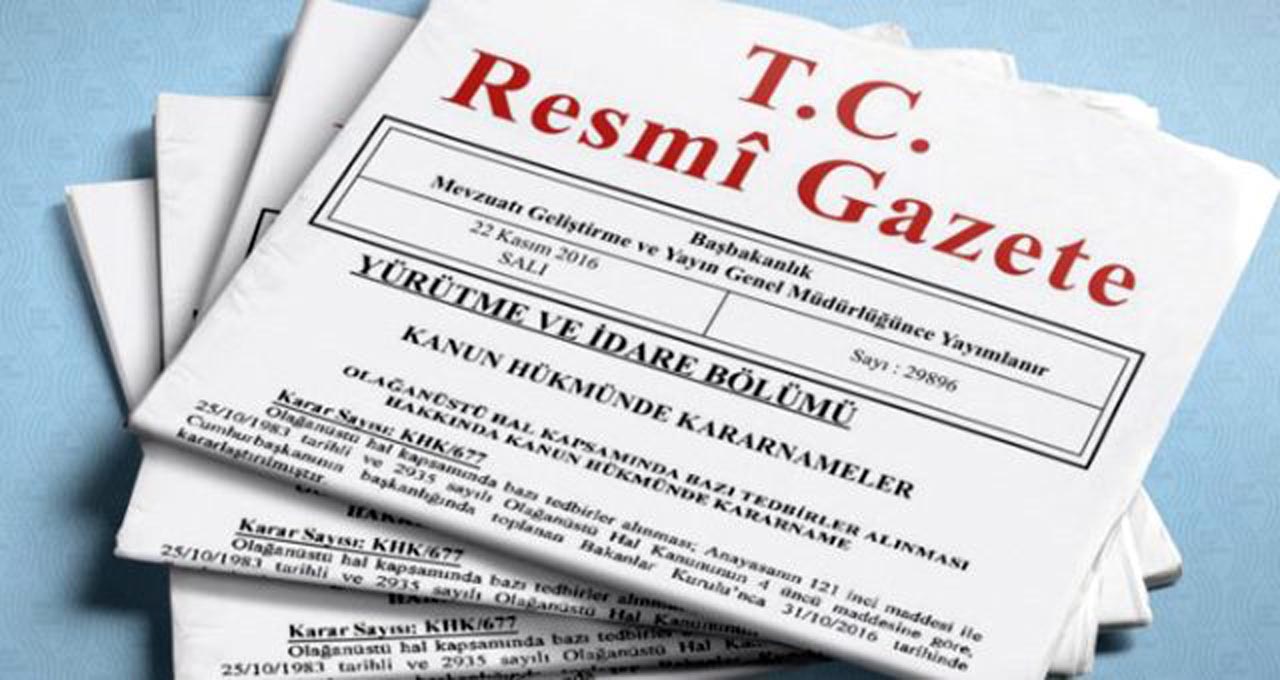 18 Ağustos 2020 Tarihli ve 31217 Sayılı Resmi Gazete yayımlandı