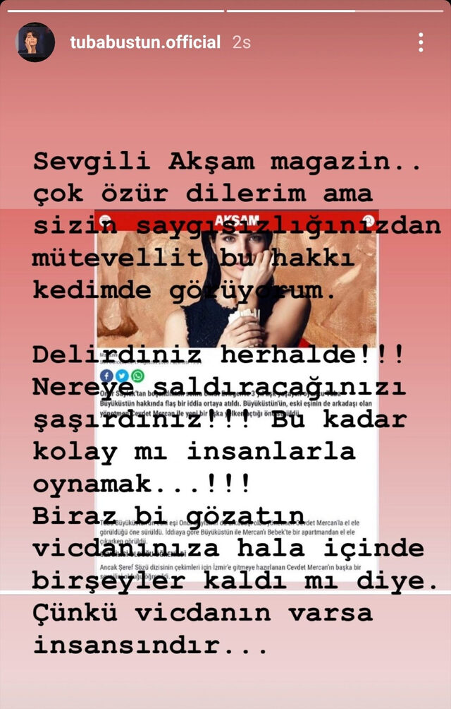 Tuba Büyüküstün aşk iddialarına isyan etti!