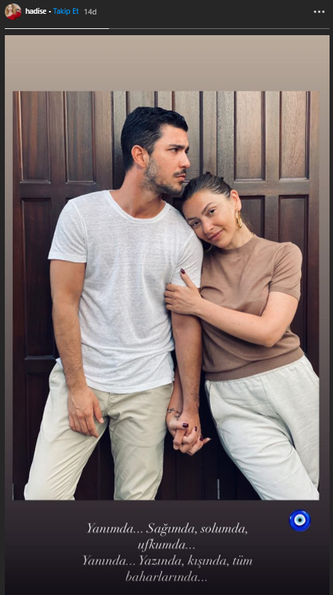 Hadise'den Kaan Yıldırım ile aşk dolu poz: Yanımda, Sağımda, Solumda, Ufkumda