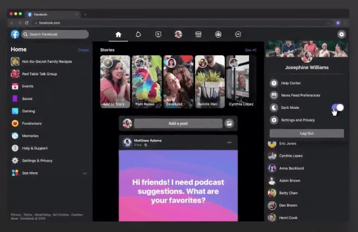 Facebook yeni tasarıma geçme 2020