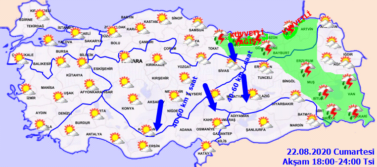 Meteorolojiden kritik uyarı! O illerimizde kuvvetli rüzgar ve sağanak yağışa dikkat