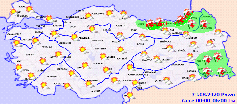 Meteorolojiden kritik uyarı! O illerimizde kuvvetli rüzgar ve sağanak yağışa dikkat