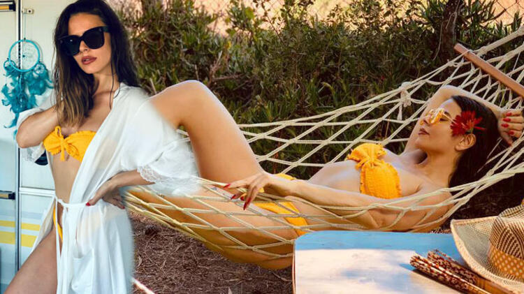 Simge Sağın'dan bikinisiyle iddialı pozlar!