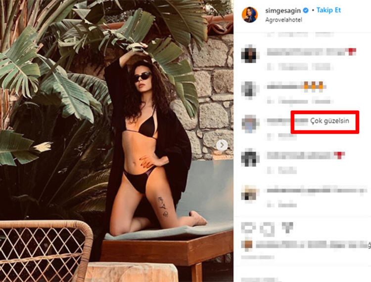 Simge Sağın'dan bikinisiyle iddialı pozlar!
