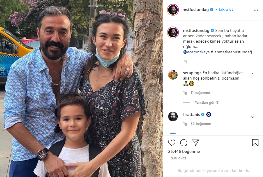 Mustafa Üstündağ ve Ecem Özkaya, oğulları için bir araya geldi
