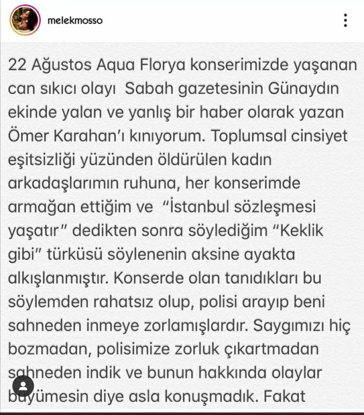 Melek Mosso 'İstanbul Sözleşmesi yaşatır' dedi, sahneden indirildi