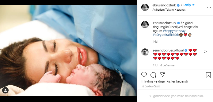 Ebru Şancı oğlu Kürşad'ı kucağına aldı! İşte doğum sonrası ilk kare!