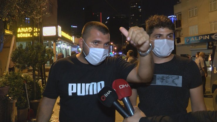 Ataşehir'de bir otomobil önce çöp konteynerine çarptı sonra cadde üzerindeki restorana daldı