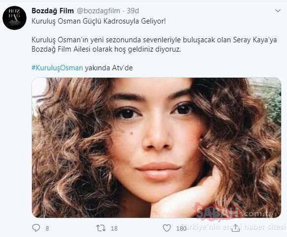 Seray Kaya, Kuruluş Osman kadrosuna dahil oldu!
