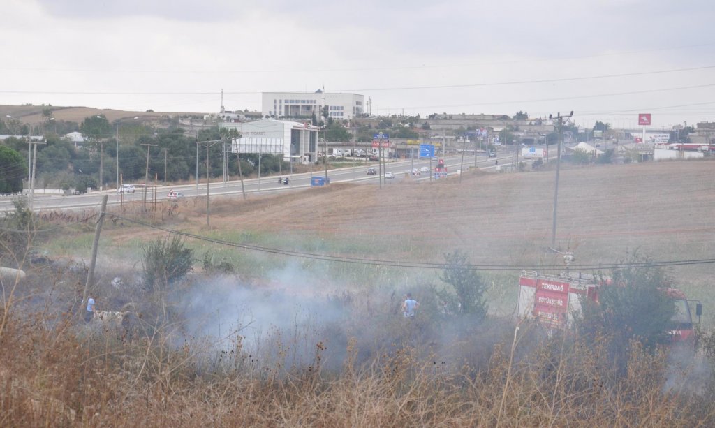 Otluk yangınına asker müdahalesi 