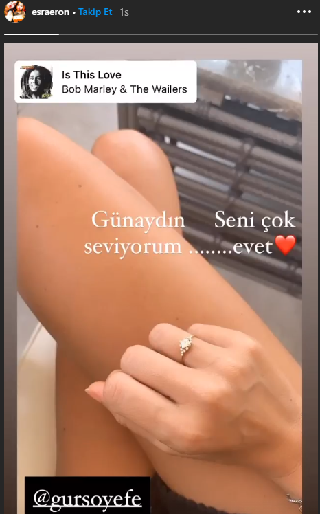 Esra Eron sevgilisi Efe Gürsoy'dan evlenme teklifi aldı!