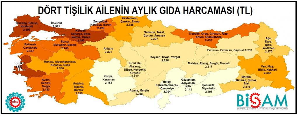 Bisam, aylık beslenme harcamasını açıkladı: 2 bin 401 lira
