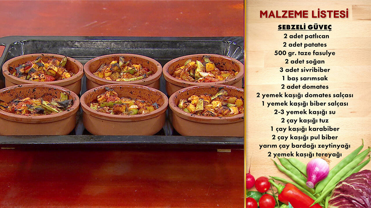 "Sebzeli Güveç" nasıl yapılır? Gelinim Mutfakta "Sebzeli Güveç" tarifi, malzemeleri