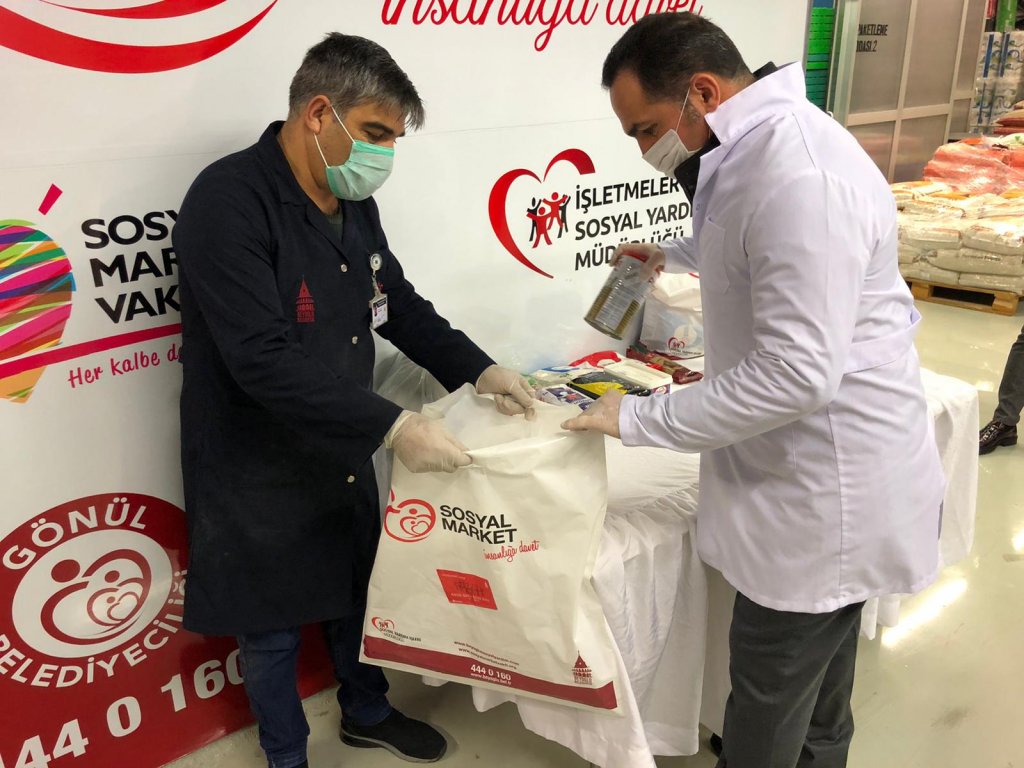 İhtiyaç sahiplerine sosyal market desteği