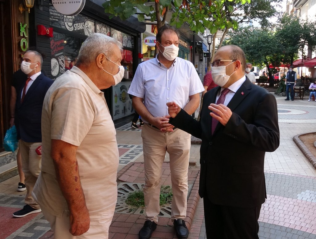 Trabzon Valisi koronavirüs denetiminde