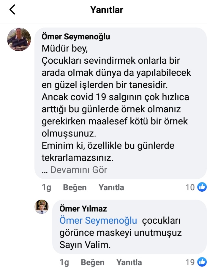 Isparta Valisi Ömer Seymenoğlu maskesiz fotoğraf paylaşan İl Milli Eğitim Müdürünü uyardı!