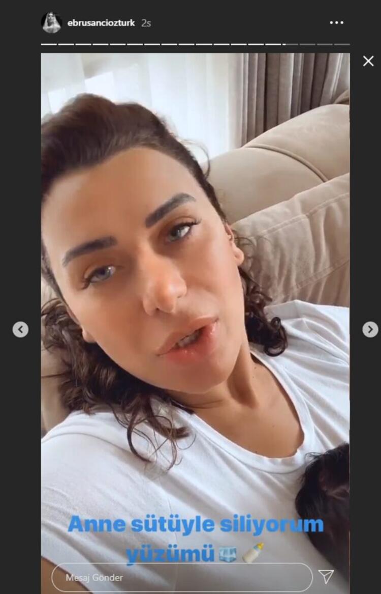 Ebru Şancı kendi sütünü yüzüne sürdüğünü açıkladı!