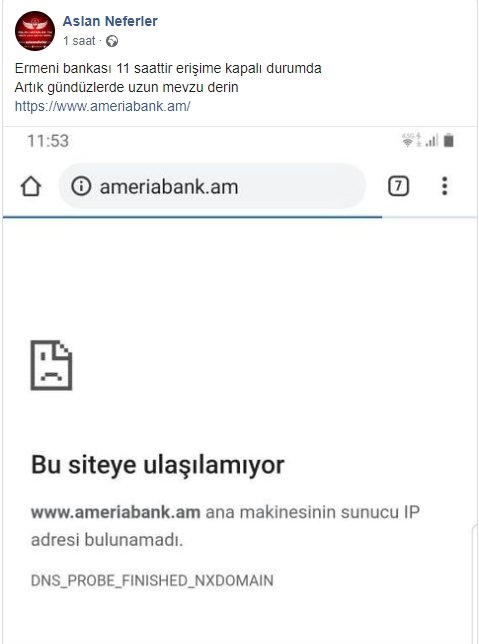 Türk hackerlardan Ermenistan'a darbe: Banka sitesini kapattılar 