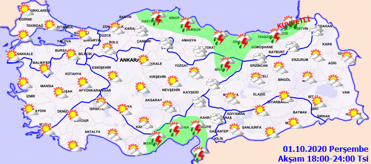 Meteoroloji uyardı! Gök gürültülü sağanak yağış geliyor