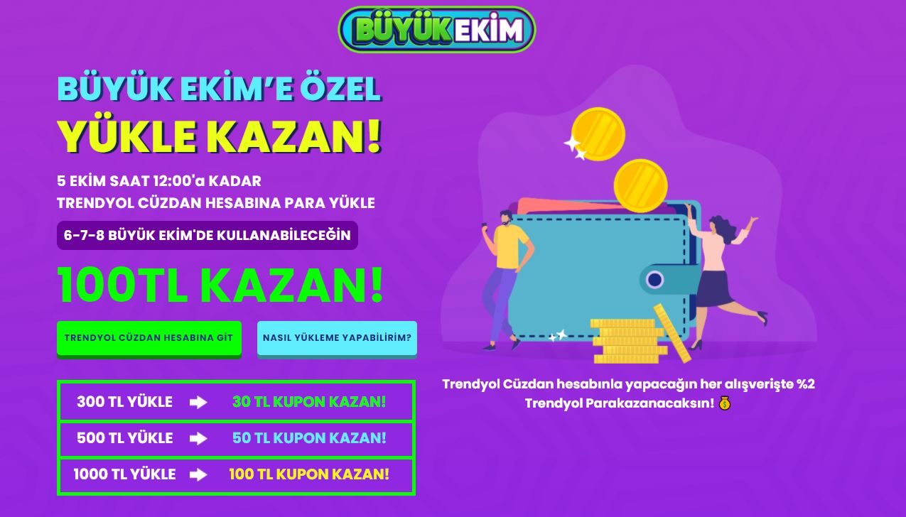 Trendyol 6-7-8 Büyük Ekim fırsatları | Trendyol Büyük Ekim indirimleri