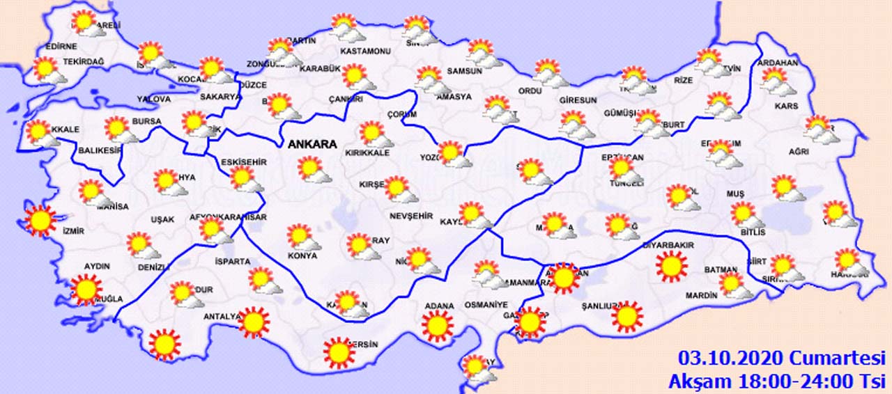 Meteoroloji'den yağış ve sıcak hava uyarısı geldi! İşte 3 Ekim hava durumu...