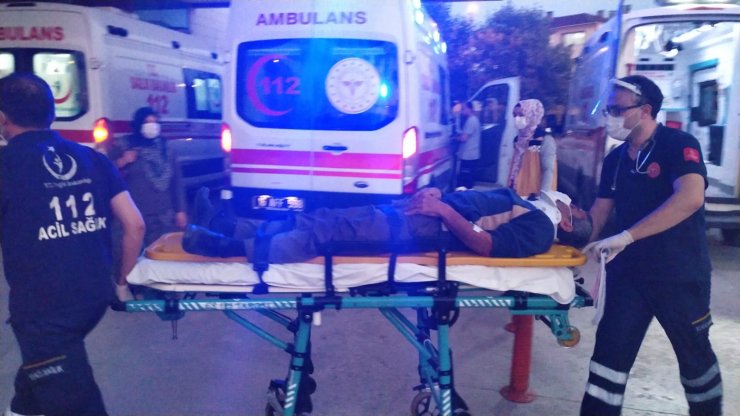 Recep Poyraz ceviz toplamak için çıktığı evinin çatısından düşüp, yaralandı