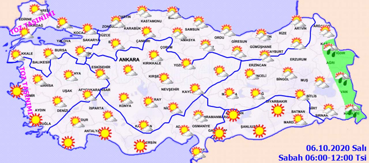 Batı ve iç kesimlerde sıcak hava sürecek! 5 ilde ise sağanak yağış var