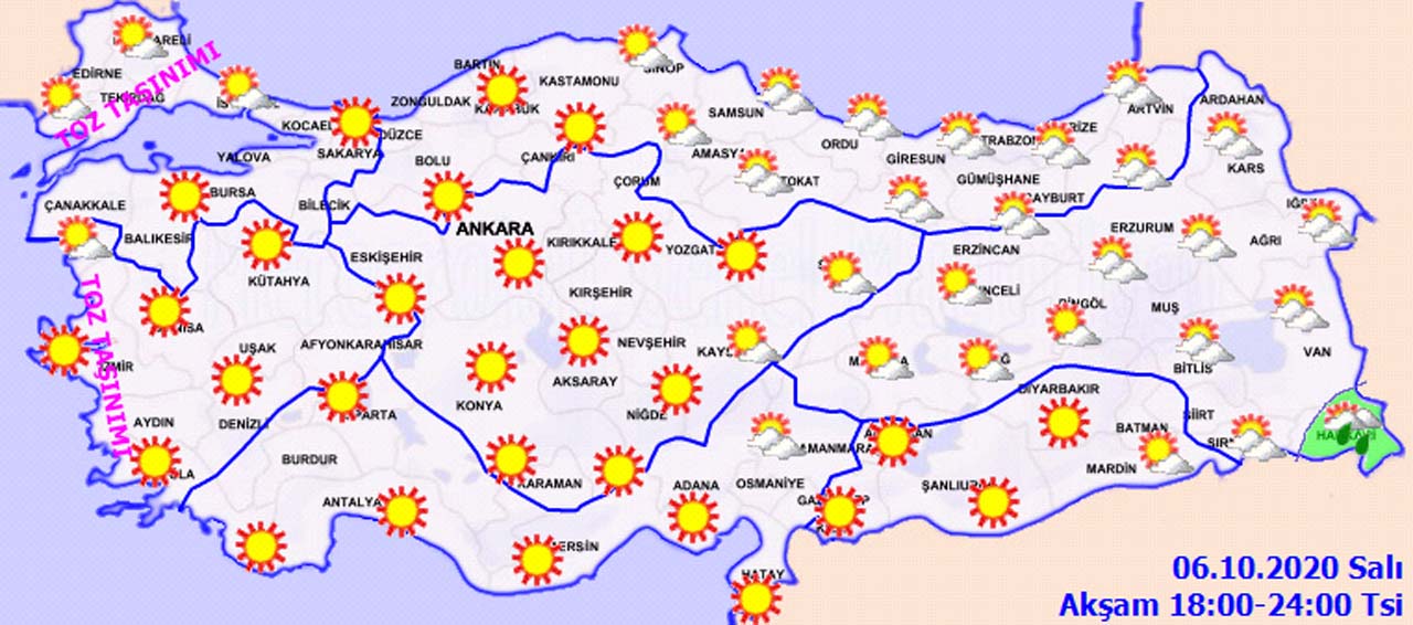 Batı ve iç kesimlerde sıcak hava sürecek! 5 ilde ise sağanak yağış var
