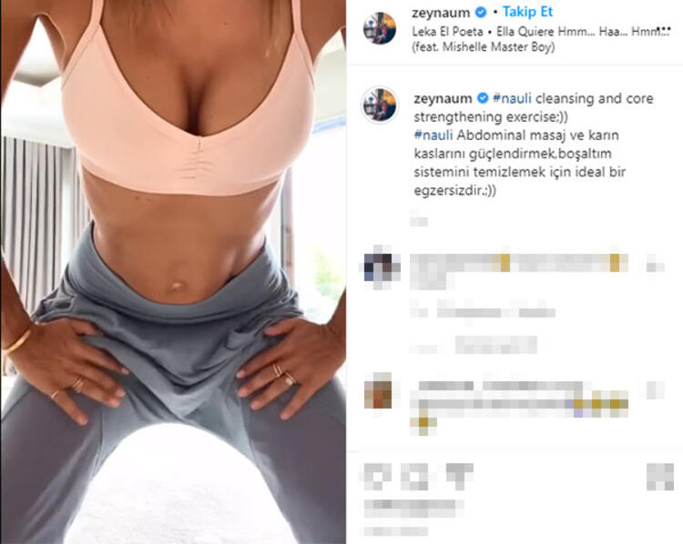 Yoga eğitmenliği yapan Zeynep Tokuş'tan zor hareket!