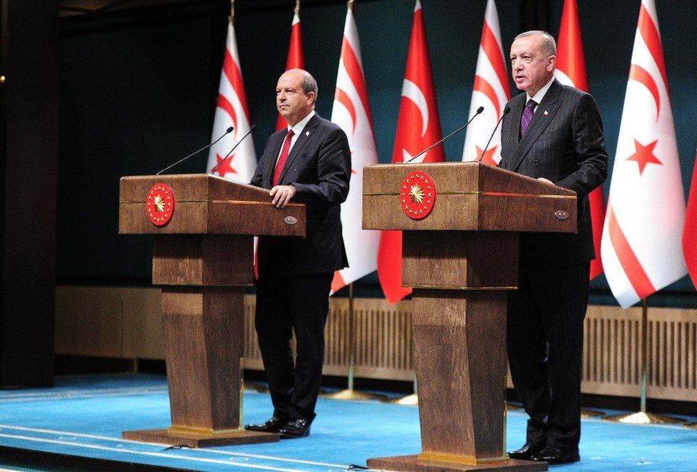 Cumhurbaşkanı Erdoğan, KKTC Başbakanı Tatar ile görüştü