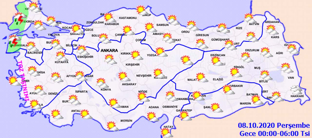 O illerimizde yaşayanlar dikkat! Kuvvetli sağanak geliyor