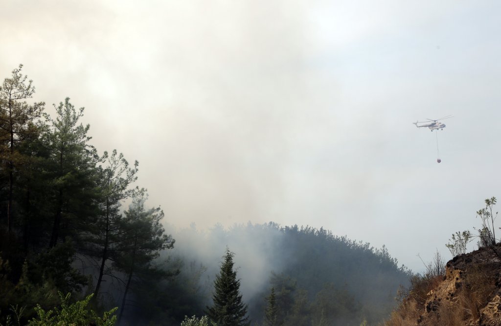 Kahramanmaraş'taki orman yangını devam ediyor
